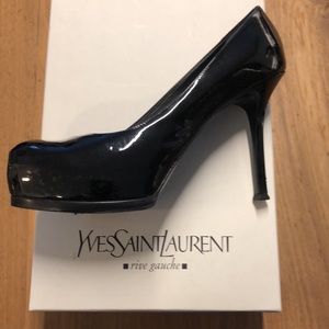 YSL Black Patent Tribtoo Pump, size 38.5